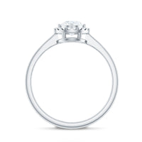 Cubic Zirconia Floating Halo Promise Ring