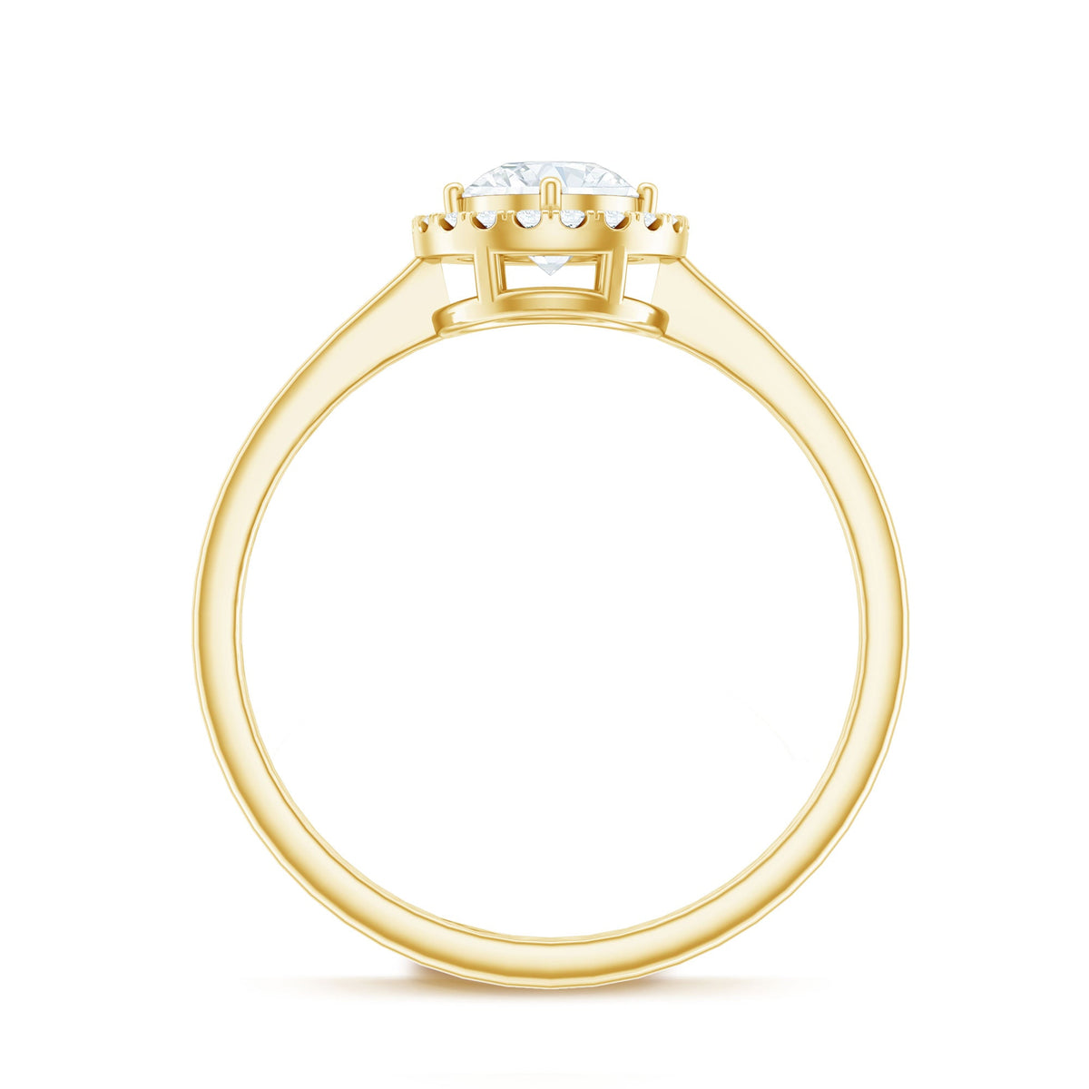 Cubic Zirconia Floating Halo Promise Ring