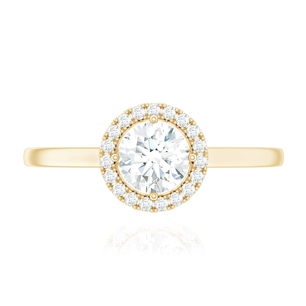 Cubic Zirconia Floating Halo Promise Ring