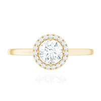 Cubic Zirconia Floating Halo Promise Ring