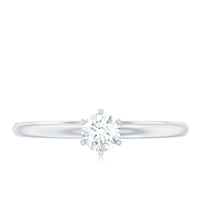 Solitaire Round Diamond Promise Ring