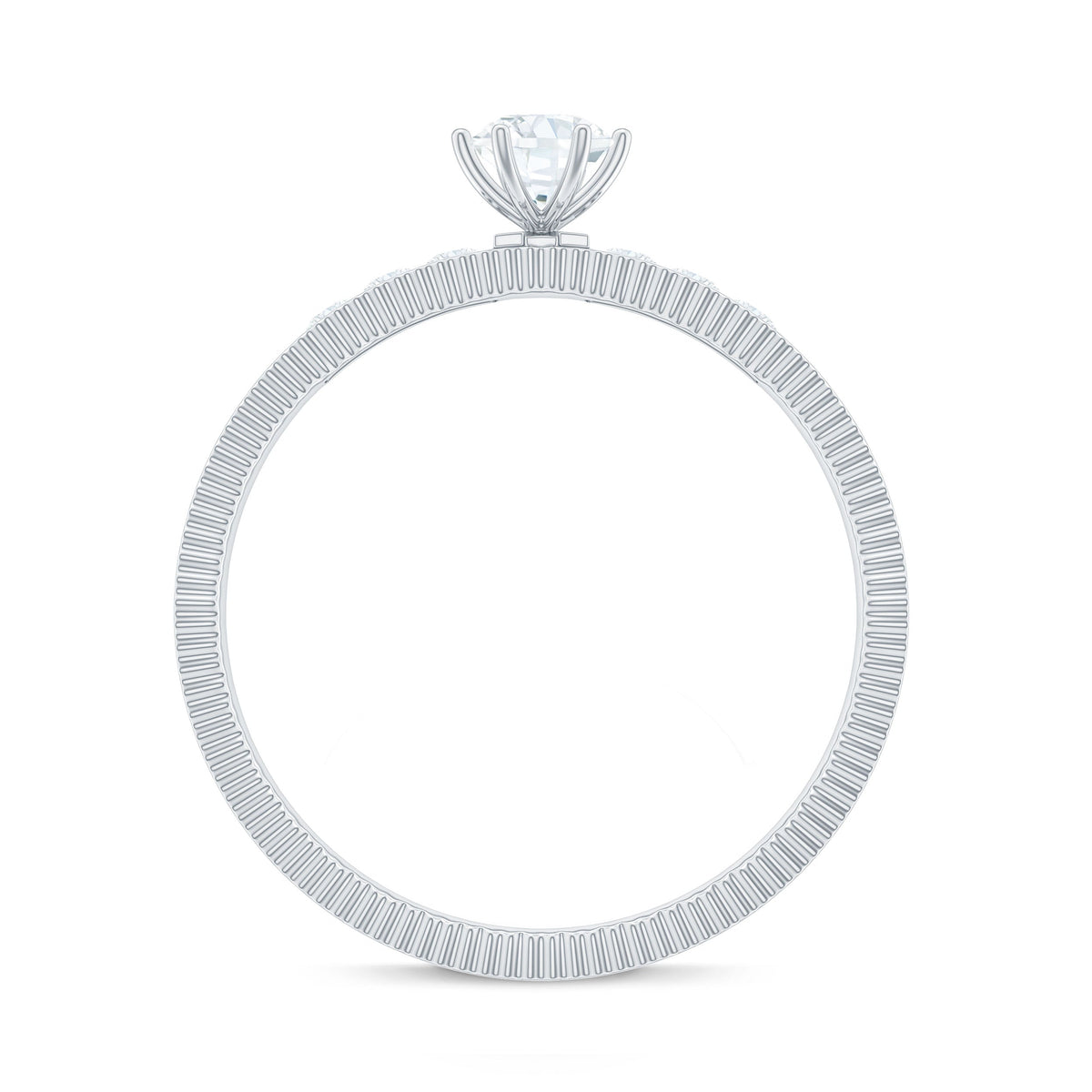 Natural Diamond Solitaire Engagement Ring for Women