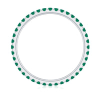 Natural Emerald Eternity Stackable Ring for Women
