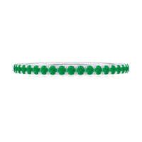 Natural Emerald Eternity Stackable Ring for Women