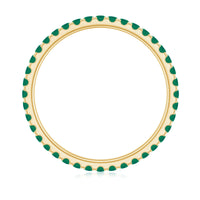 Natural Emerald Eternity Stackable Ring for Women