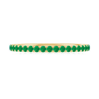 Natural Emerald Eternity Stackable Ring for Women