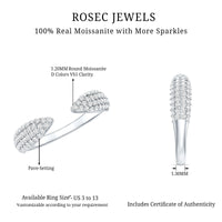 Certified Pave Set Moissanite Ring Enhancer