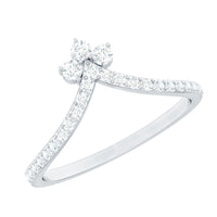 Certified Moissanite Chevron Wedding Ring Enhancer for Women