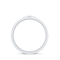 Two-tone cross design wedding band with sparkling moissanite stones by Rosec Jewels, showcasing intricate metalwork and elegant craftsmanship.