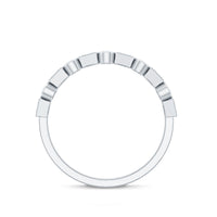 Certified Moissanite Geometric Wedding Band