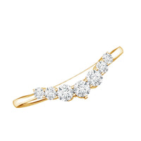 Certified Moissanite Chevron Ring Enhancer for Women