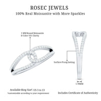 Certified Moissanite Infinity Promise Ring