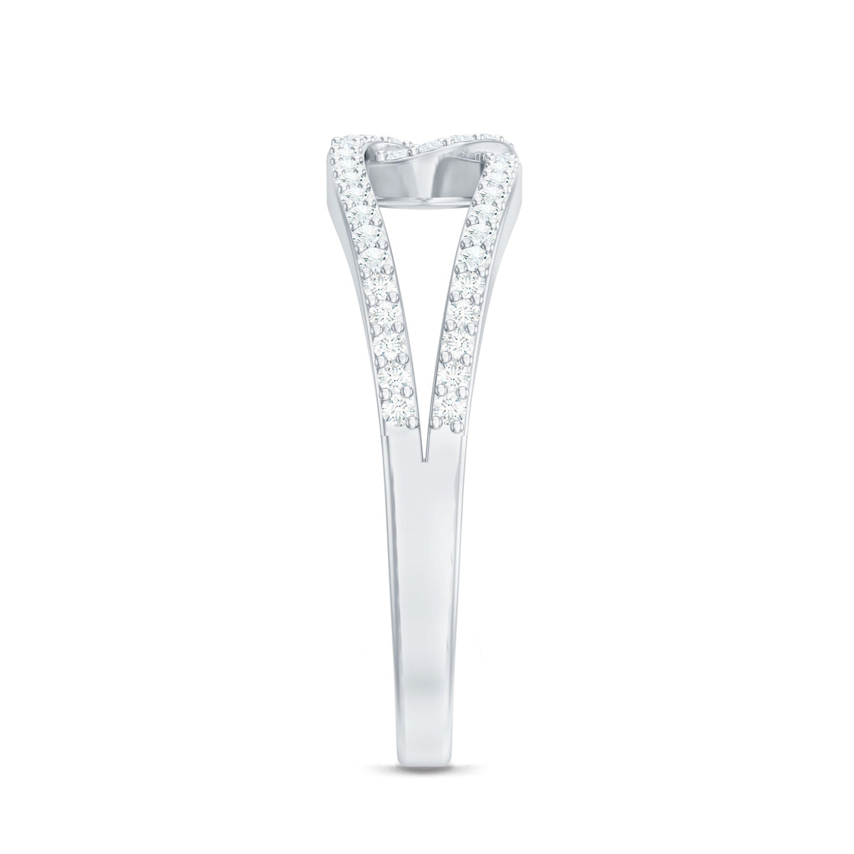 Certified Moissanite Infinity Promise Ring
