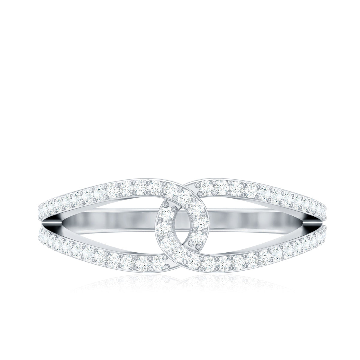 Certified Moissanite Infinity Promise Ring