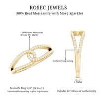 Certified Moissanite Infinity Promise Ring