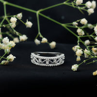 Certified Moissanite Wedding Anniversary Band for Her