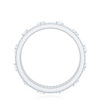 Certified Moissanite wedding band from Rosec Jewels featuring a sleek, polished design with sparkling moissanite stones.