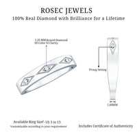 Certified Three Diamond Wedding Band Ring