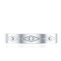 Certified Three Diamond Wedding Band Ring