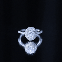 Brilliant Cut Moissanite Classic Engagement Ring with Halo