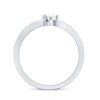 Heart Shaped Moissanite Dainty Promise Ring for Her