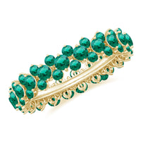 Certified lab-grown emerald eternity ring by Rosec Jewels featuring a continuous band of vibrant green emeralds.