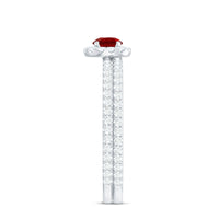 Certified Lab Grown Ruby Minimal Engagement Ring with Enhancer