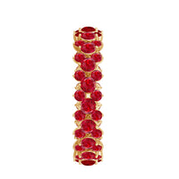 Lab created ruby cluster wedding band for women with sparkling ruby stones, crafted by Rosec Jewels in a elegant ring design