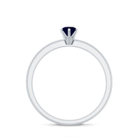 Genuine Blue Sapphire September Birthstone Ring for Women