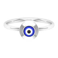 Enamel Evil Eye Promise Ring for Women