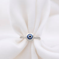 Enamel Evil Eye Promise Ring for Women