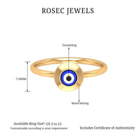 Enamel Evil Eye Promise Ring for Women