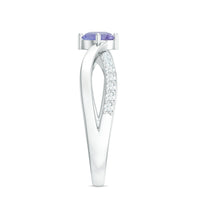 Certified Tanzanite infinity proposal ring with diamonds from Rosec Jewels, featuring a stunning tanzanite centerpiece and sparkling accents.