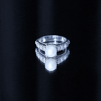 Nature Inspired 7.4 Carat Freshwater Pearl Diamond Engagement Ring