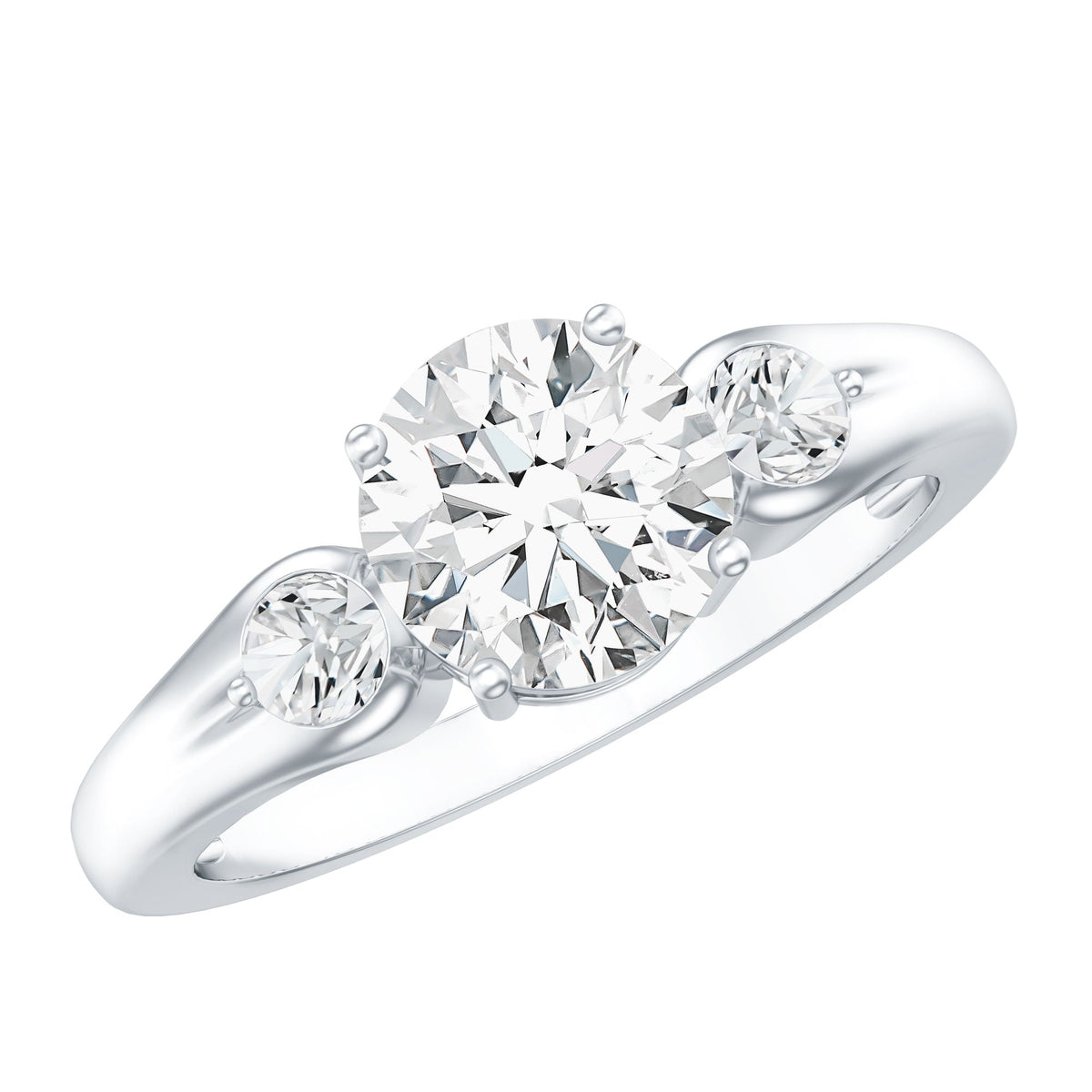 Certified 2 Carat Moissanite Promise Engagement Ring