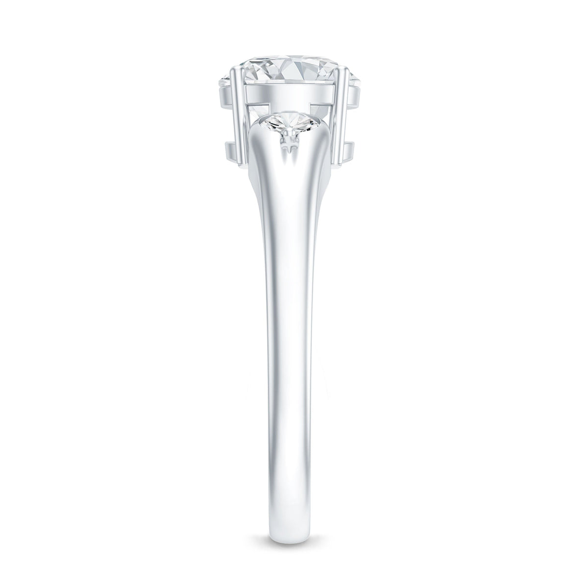 Certified 2 Carat Moissanite Promise Engagement Ring
