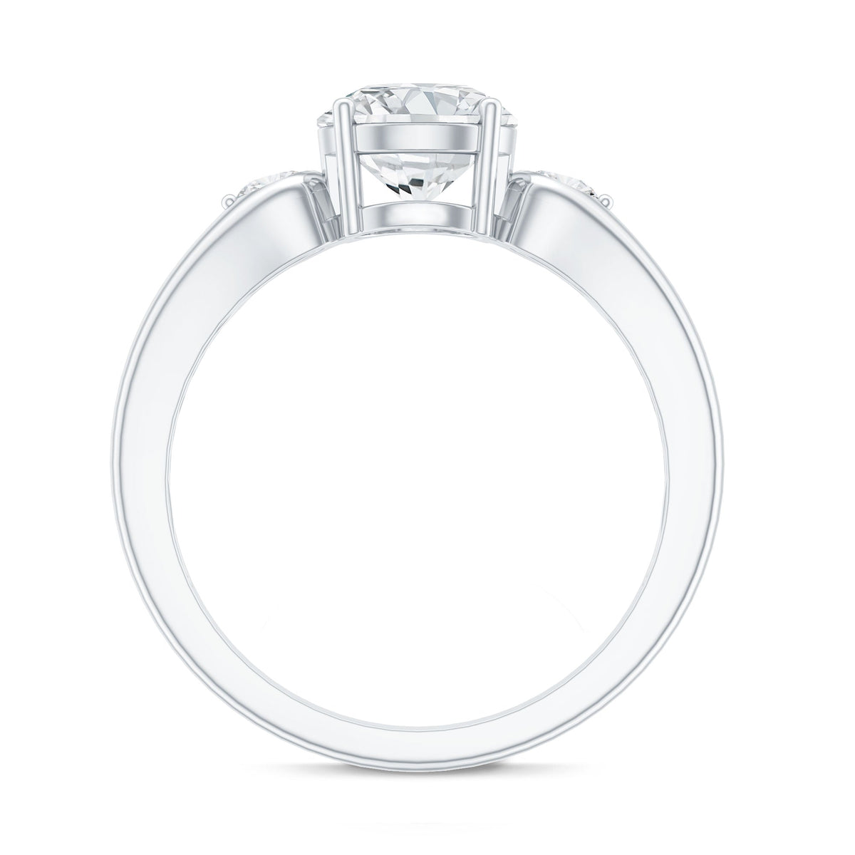 Certified 2 Carat Moissanite Promise Engagement Ring