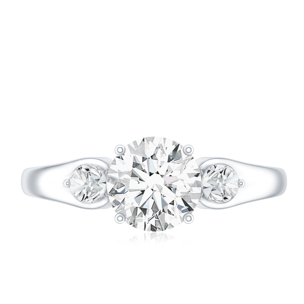 Certified 2 Carat Moissanite Promise Engagement Ring