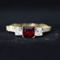 Lab Grown Ruby Vintage Looking Engagement Ring With Certificate