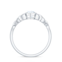 Moissanite 5x10mm Marquise Cut Engagement Ring in Bezel Setting