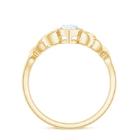 Moissanite 5x10mm Marquise Cut Engagement Ring in Bezel Setting