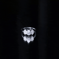 Pear Shaped Moissanite Designer Engagement Ring