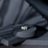 Pear Shaped Moissanite Designer Engagement Ring