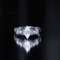 Marquise Moissanite Engagement Ring With Certificate