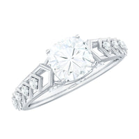 6mm Cushion Cut Certified Moissanite Solitaire Engagement Ring