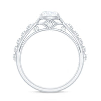 6mm Cushion Cut Certified Moissanite Solitaire Engagement Ring