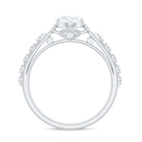 6x8mm Oval Cut Moissanite Solitaire Engagement Ring