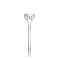6mm Cushion Cut Moissanite Solitaire Split Shank Ring