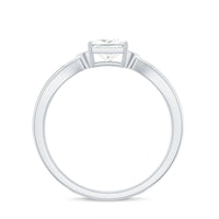 0.7 Carat Princess Cut Moissanite Solitaire Promise Ring for Her