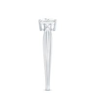 0.7 Carat Princess Cut Moissanite Solitaire Promise Ring for Her